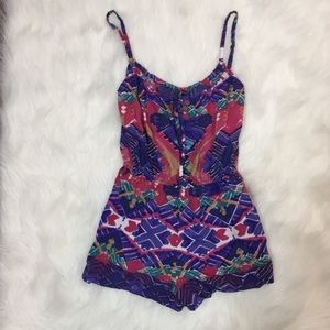 Urban Outfitters Geometric Funky 80's Romper XS